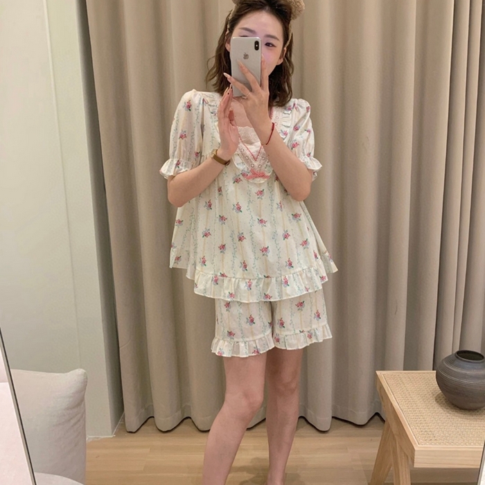 （总）妍景2025新款82962-韩系简约碎花套装