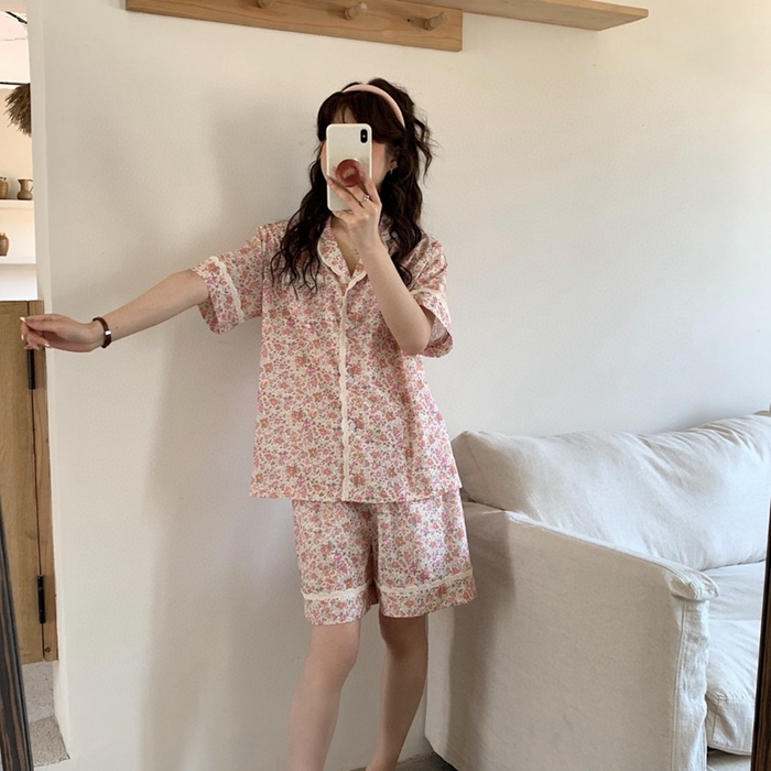 91家纺网 家纺一手货源 找家纺 （总）妍景2025新款25679-韩系翻领小繁花套装