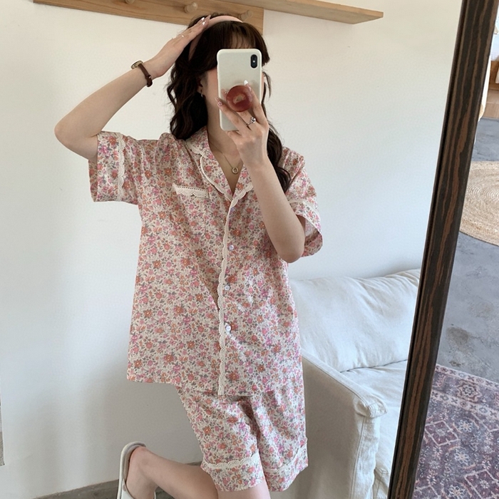 91家纺网 家纺一手货源 找家纺 （总）妍景2025新款25679-韩系翻领小繁花套装