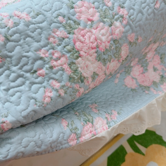 91家纺网 家纺一手货源 找家纺 暖居 2025新款纯棉绗缝夹棉榻榻米支持定制防滑全棉印花小碎花农村大炕盖三件套系列苏里南