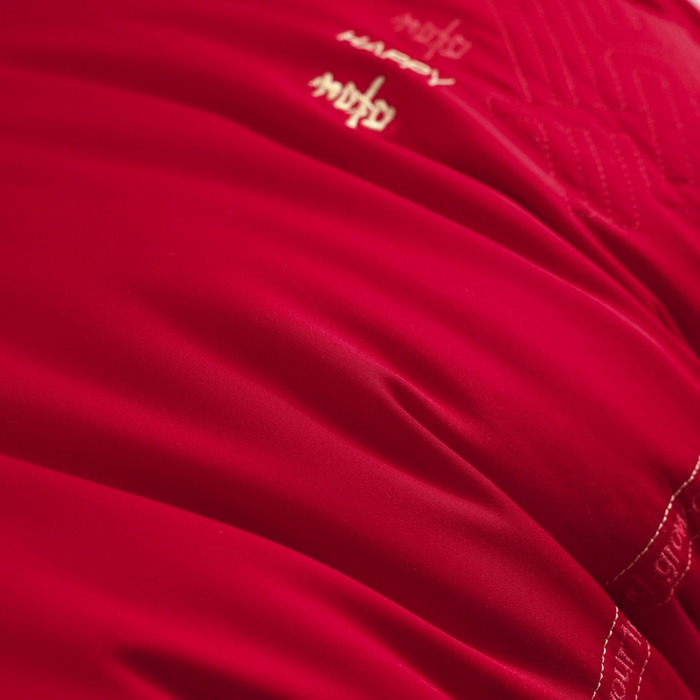 91家纺网 家纺一手货源 找家纺 大熊枕芯2025新款全棉贡缎 刺绣款婚庆枕芯 定型枕一对