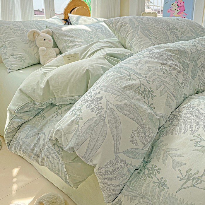 91家纺网 家纺一手货源 找家纺 （总）小懒猪 2025年新款花卉小清新全棉13372四件套