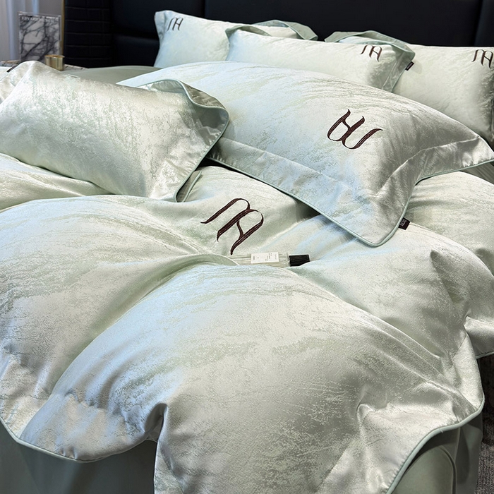 2025春夏新款A类天丝棉提花四件套-丝蕴 丝蕴-浅松绿