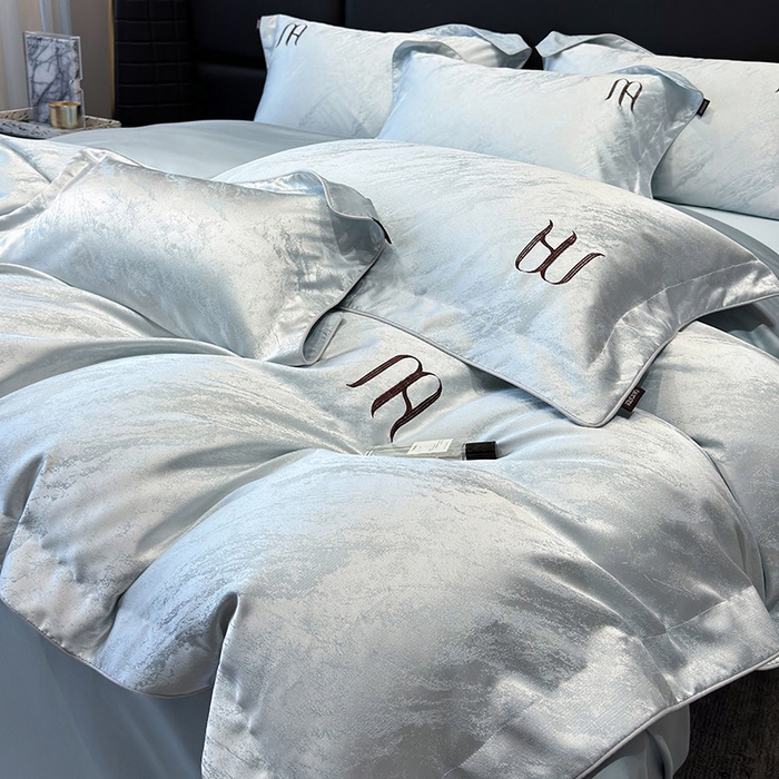 2025春夏新款A类天丝棉提花四件套-丝蕴 丝蕴-柔雾蓝