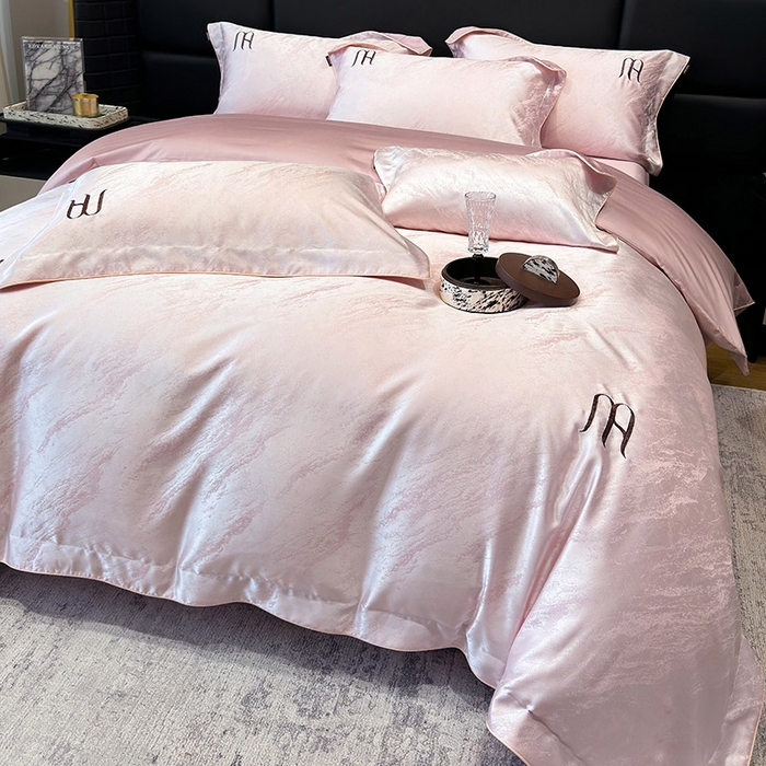 91家纺网 家纺一手货源 找家纺 （总）2025春夏新款A类天丝棉提花四件套-丝蕴