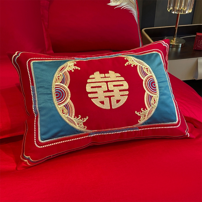 91家纺网 家纺一手货源 找家纺 2024新款双面磨毛绣花婚庆四件套-汇总如意龙凤