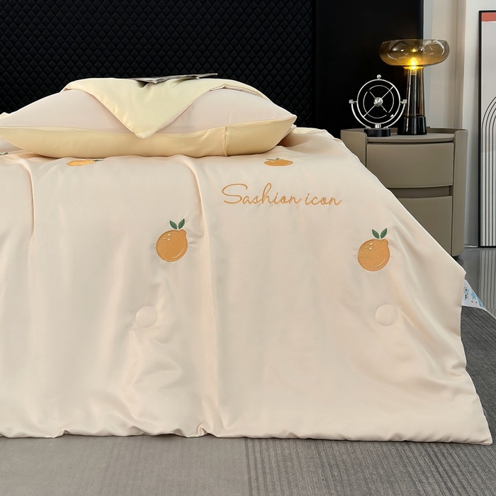 91家纺网 家纺一手货源 找家纺 （总）益多眠 2025新款水洗真丝刺绣夏被夏凉被空调被四件套