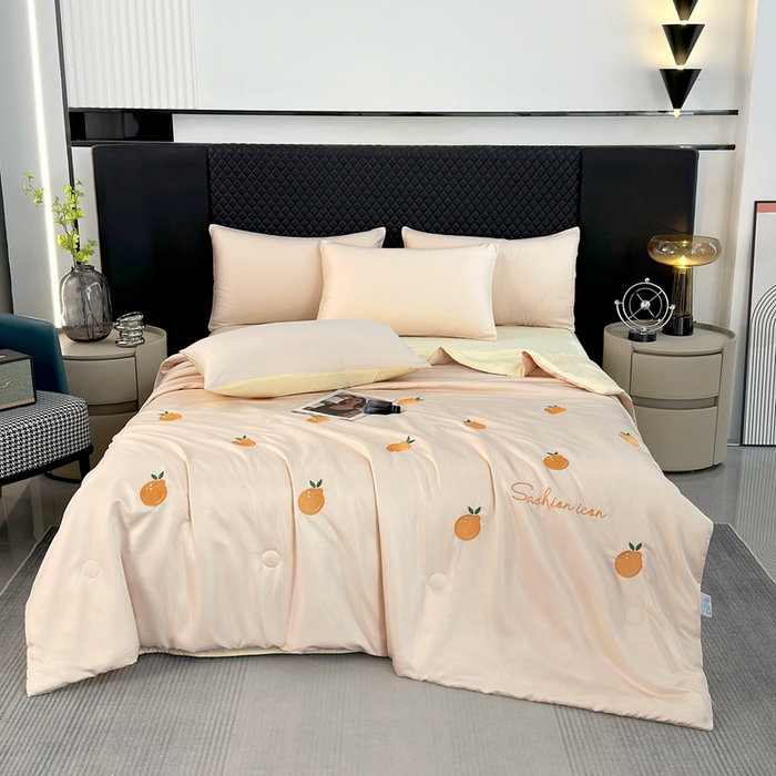 91家纺网 家纺一手货源 找家纺 （总）益多眠 2025新款水洗真丝刺绣夏被夏凉被空调被四件套