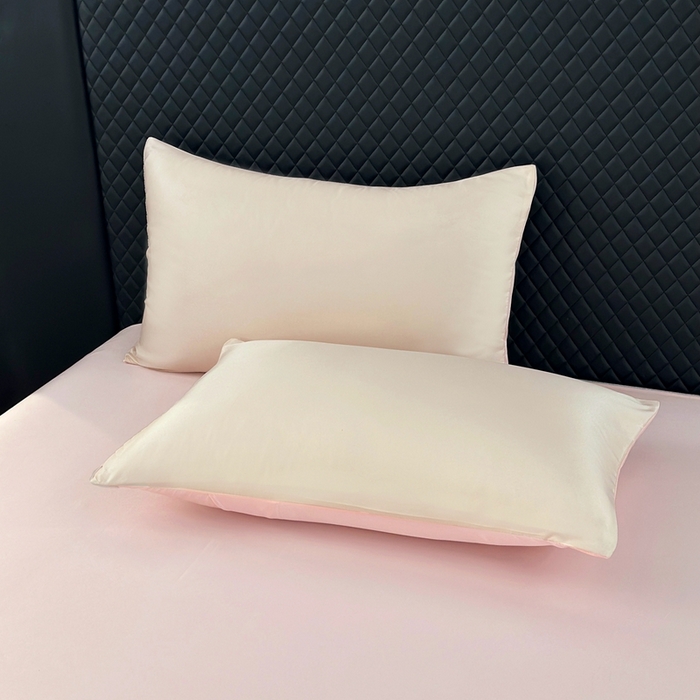 91家纺网 家纺一手货源 找家纺 益多眠 2025新款水洗真丝刺绣夏被夏凉被空调被四件套 桃子-奶白粉