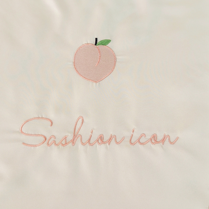 91家纺网 家纺一手货源 找家纺 益多眠 2025新款水洗真丝刺绣夏被夏凉被空调被四件套 桃子-奶白兰