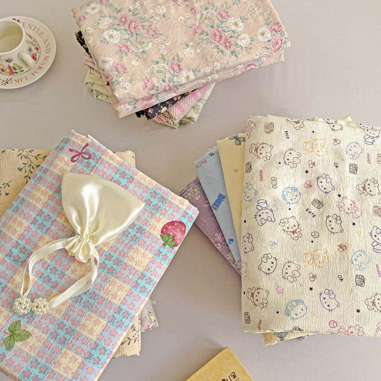 初念 2025春夏新款云感纱印花单床单 组合图仅供展示