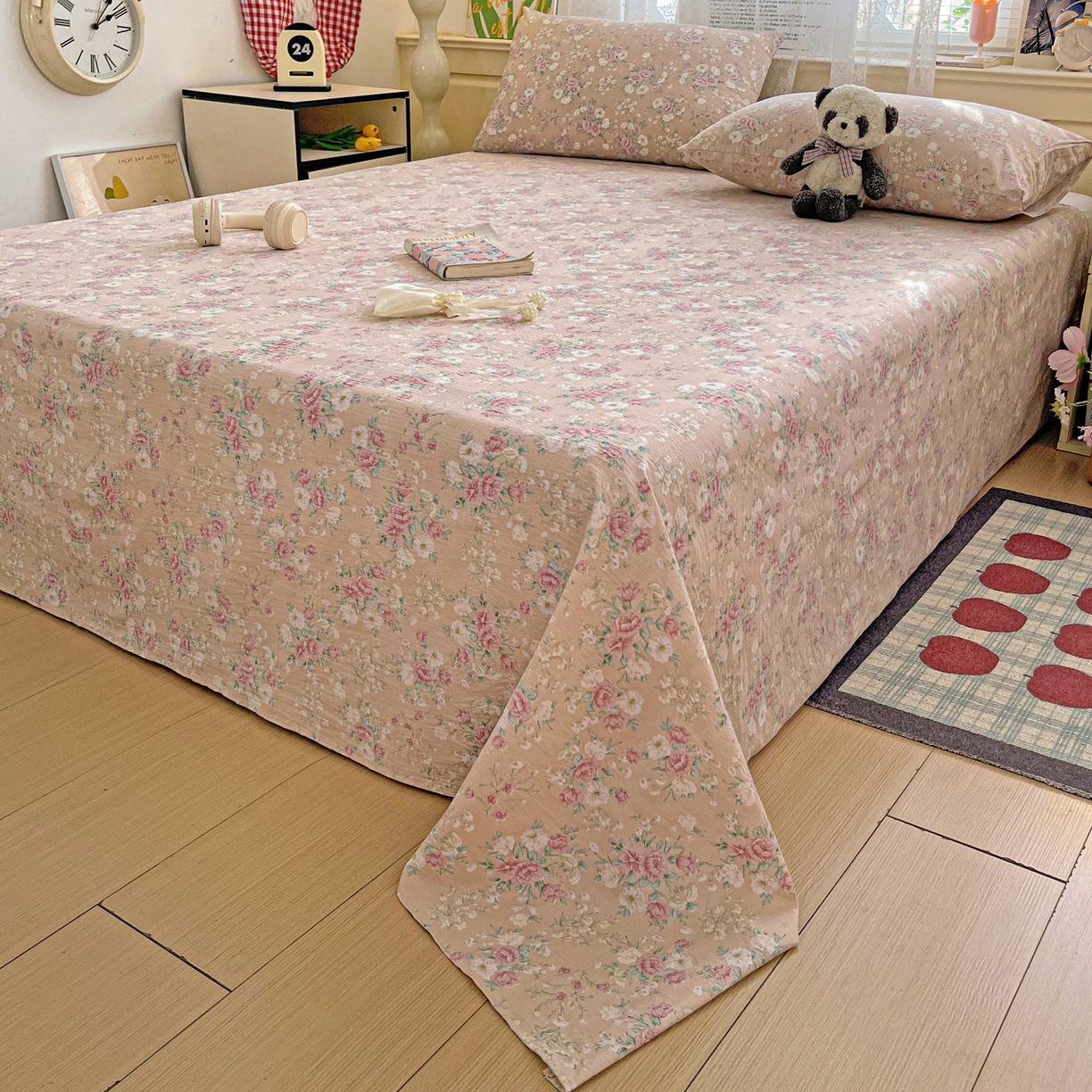 91家纺网 家纺一手货源 找家纺 初念 2025春夏新款云感纱印花单床单 爱如星辰