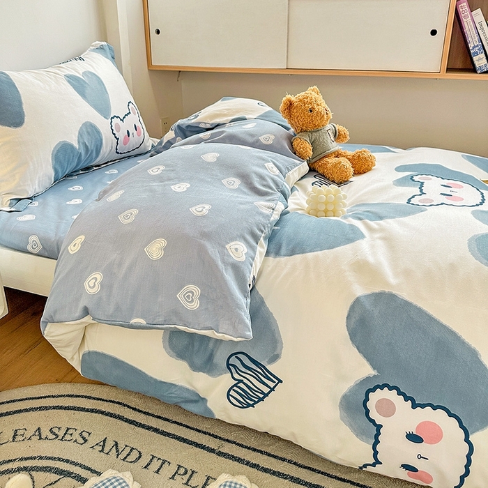 91家纺网 家纺一手货源 找家纺 恩泽2025印花学生三件套 波波熊