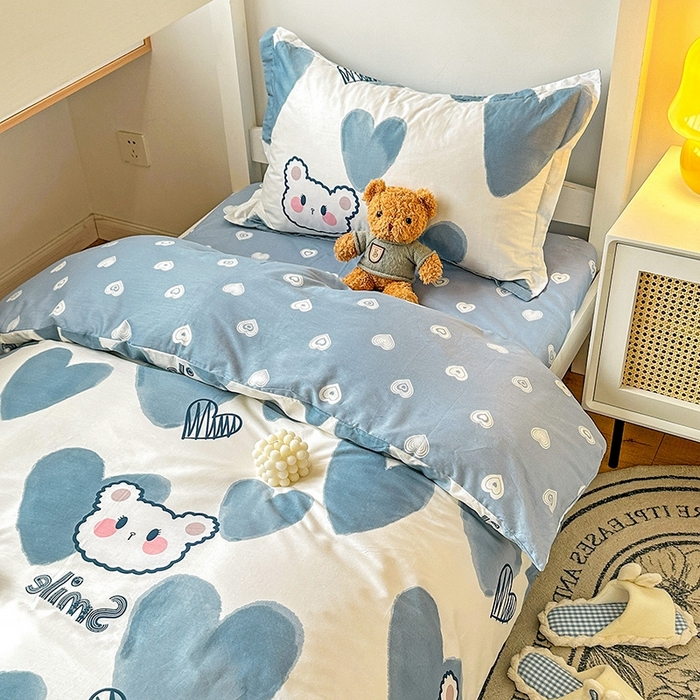 91家纺网 家纺一手货源 找家纺 恩泽2025印花学生三件套 波波熊