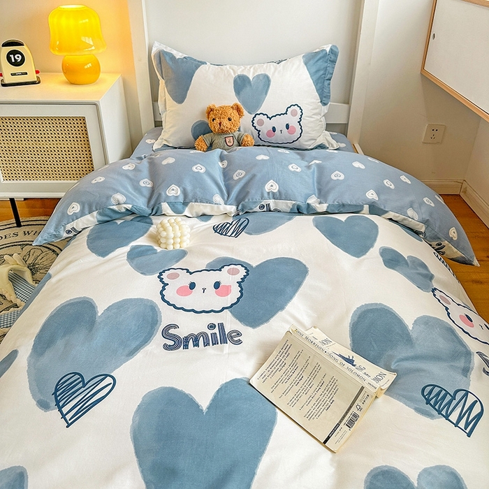 91家纺网 家纺一手货源 找家纺 恩泽2025印花学生三件套 波波熊