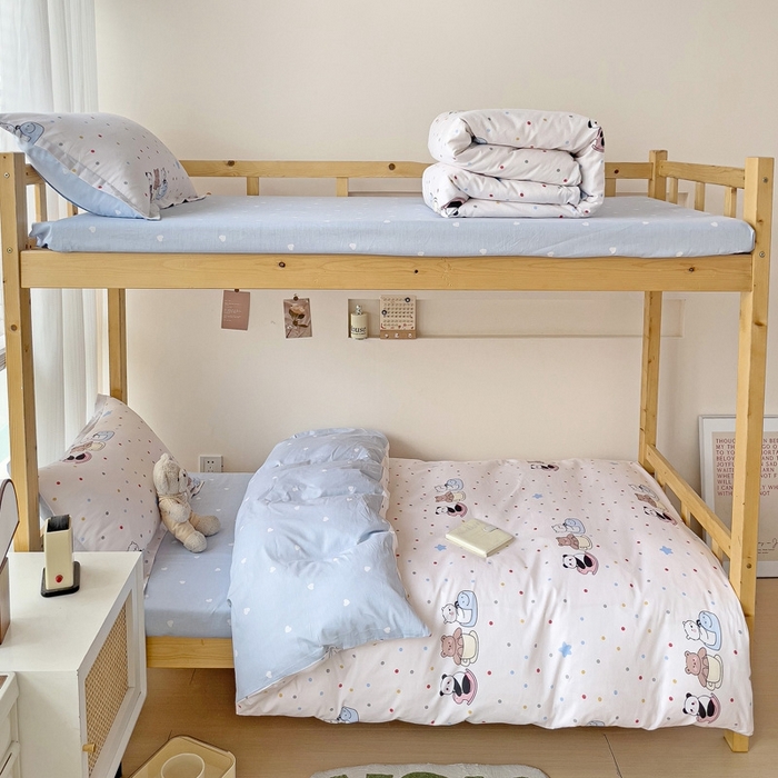 91家纺网 家纺一手货源 找家纺 恩泽2025印花学生三件套 宠物派对