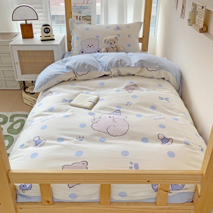 91家纺网 家纺一手货源 找家纺 恩泽2025印花学生三件套 冬日嘉年华