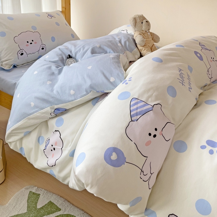 91家纺网 家纺一手货源 找家纺 恩泽2025印花学生三件套 冬日嘉年华