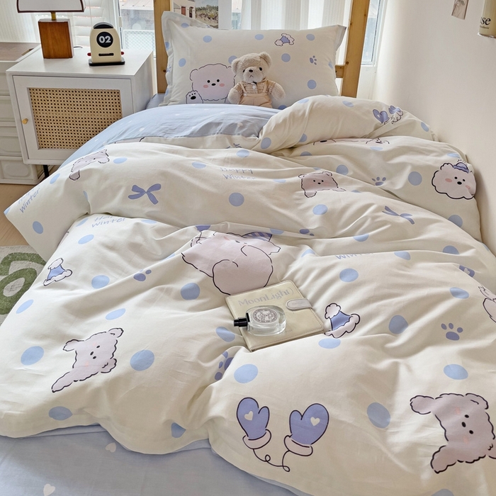 91家纺网 家纺一手货源 找家纺 恩泽2025印花学生三件套 冬日嘉年华