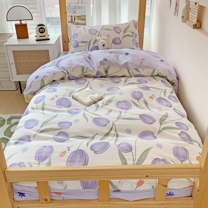 91家纺网 家纺一手货源 找家纺 恩泽2025印花学生三件套 豆蔻年华