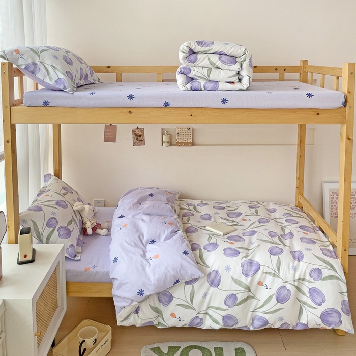 91家纺网 家纺一手货源 找家纺 恩泽2025印花学生三件套 豆蔻年华