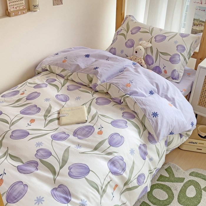 91家纺网 家纺一手货源 找家纺 恩泽2025印花学生三件套 豆蔻年华