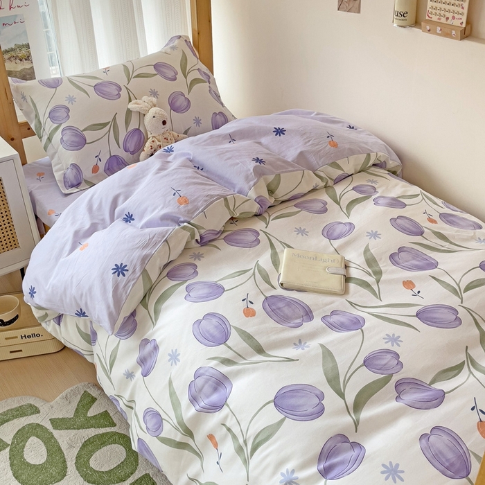 91家纺网 家纺一手货源 找家纺 恩泽2025印花学生三件套 豆蔻年华