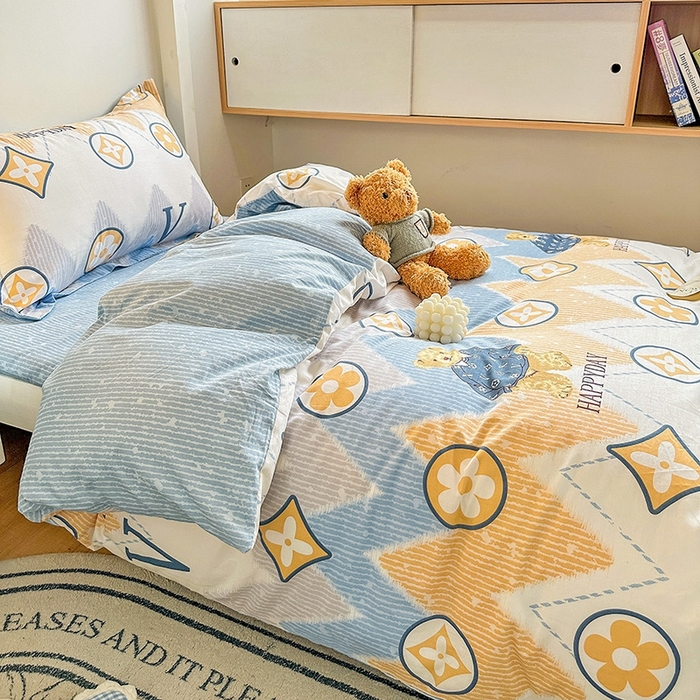 91家纺网 家纺一手货源 找家纺 恩泽2025印花学生三件套 嗨皮熊