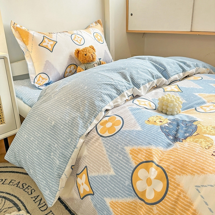 91家纺网 家纺一手货源 找家纺 恩泽2025印花学生三件套 嗨皮熊