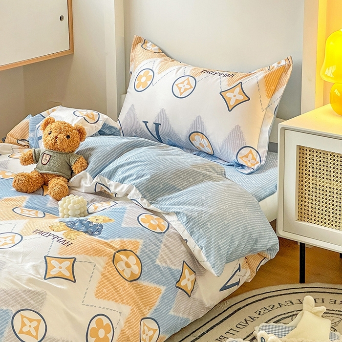 91家纺网 家纺一手货源 找家纺 恩泽2025印花学生三件套 嗨皮熊