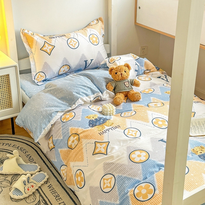 91家纺网 家纺一手货源 找家纺 恩泽2025印花学生三件套 嗨皮熊