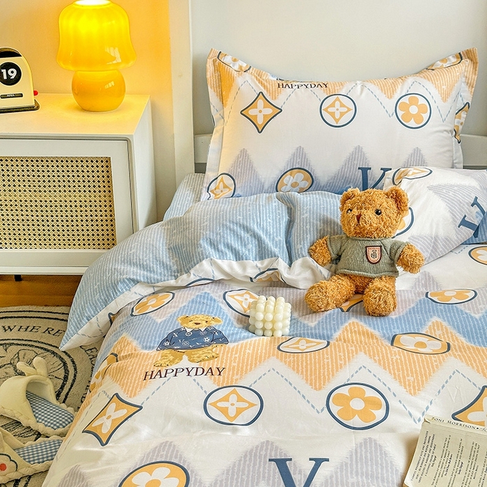 91家纺网 家纺一手货源 找家纺 恩泽2025印花学生三件套 嗨皮熊