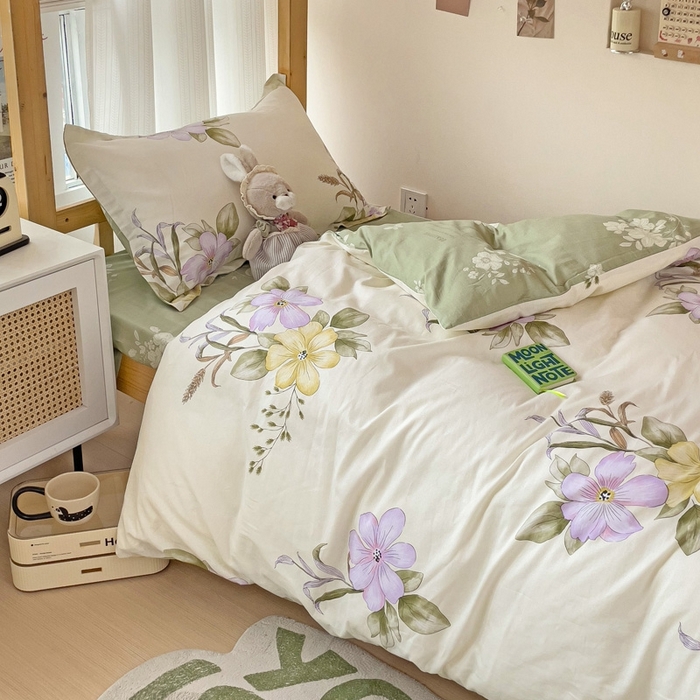 91家纺网 家纺一手货源 找家纺 恩泽2025印花学生三件套 花都丽影