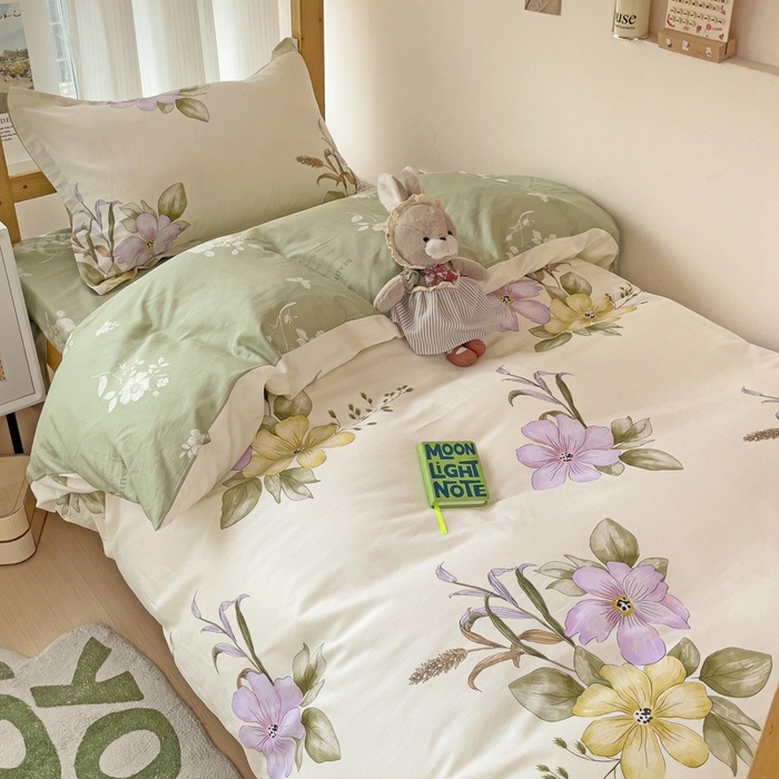 91家纺网 家纺一手货源 找家纺 恩泽2025印花学生三件套 花都丽影