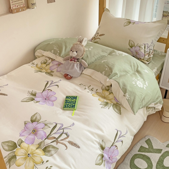 91家纺网 家纺一手货源 找家纺 恩泽2025印花学生三件套 花都丽影