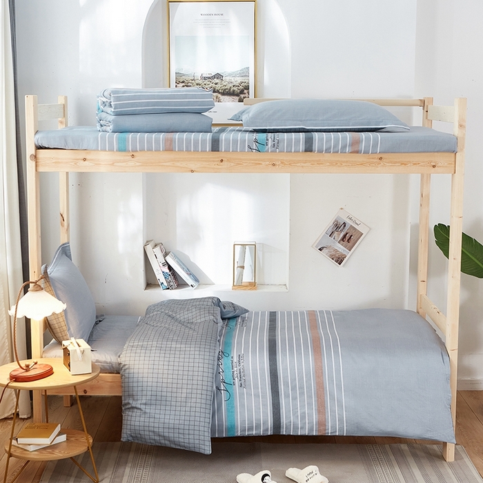 91家纺网 家纺一手货源 找家纺 恩泽2025印花学生三件套 皇家学院灰