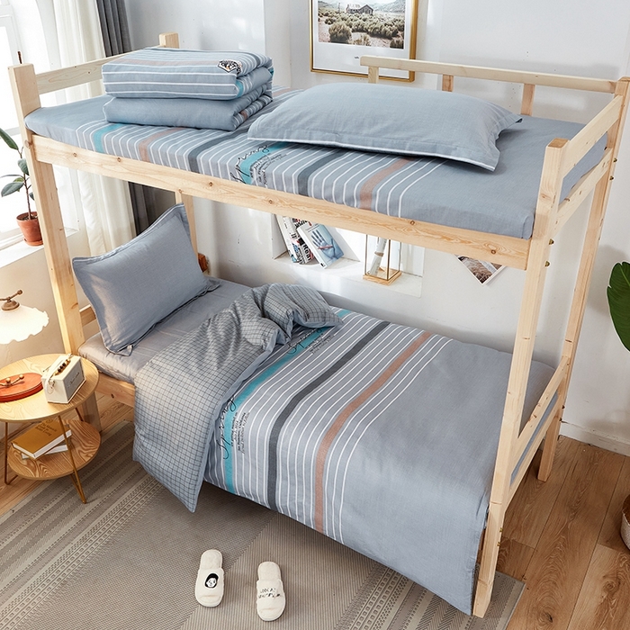 91家纺网 家纺一手货源 找家纺 恩泽2025印花学生三件套 皇家学院灰