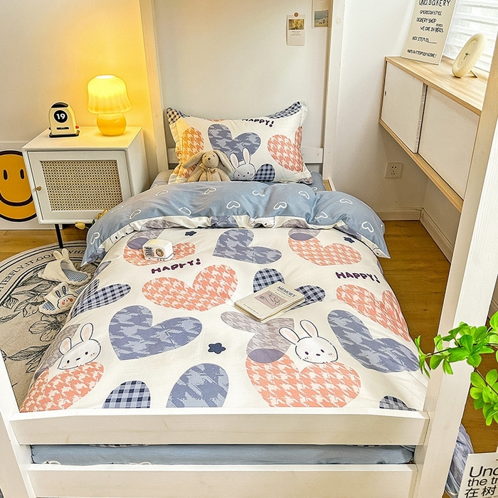 91家纺网 家纺一手货源 找家纺 恩泽2025印花学生三件套 漫步时光