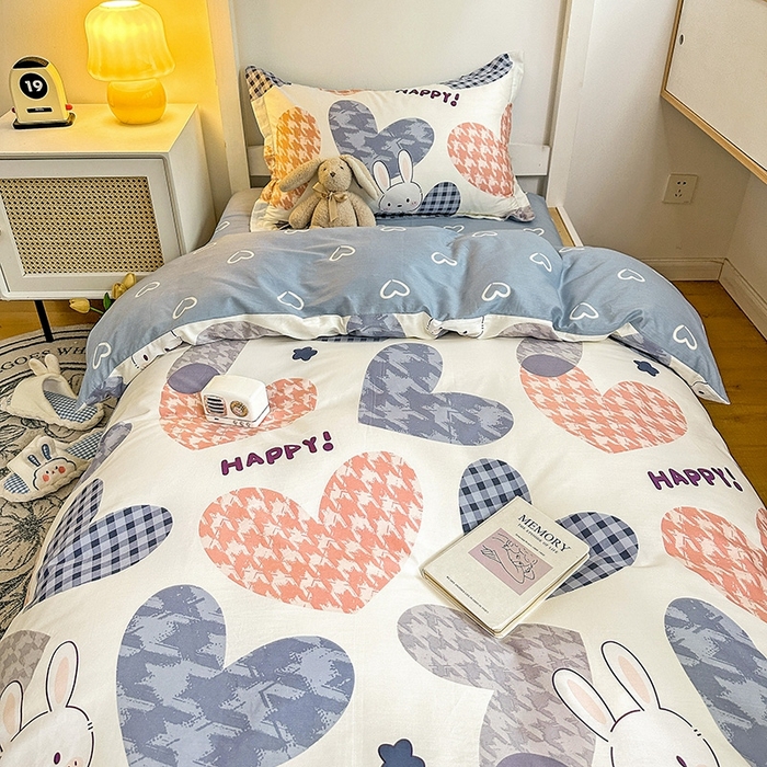 91家纺网 家纺一手货源 找家纺 恩泽2025印花学生三件套 漫步时光