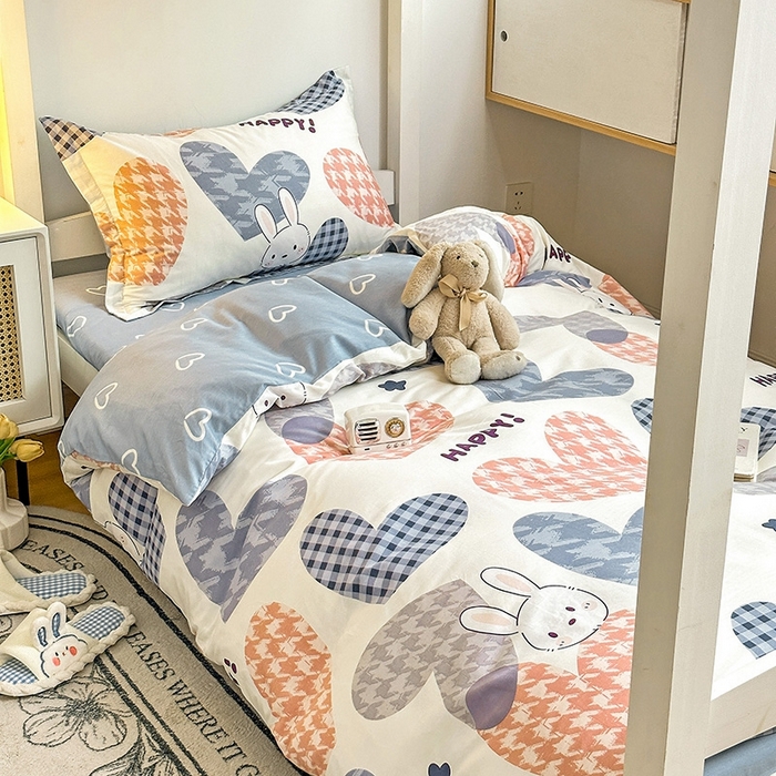 91家纺网 家纺一手货源 找家纺 恩泽2025印花学生三件套 漫步时光