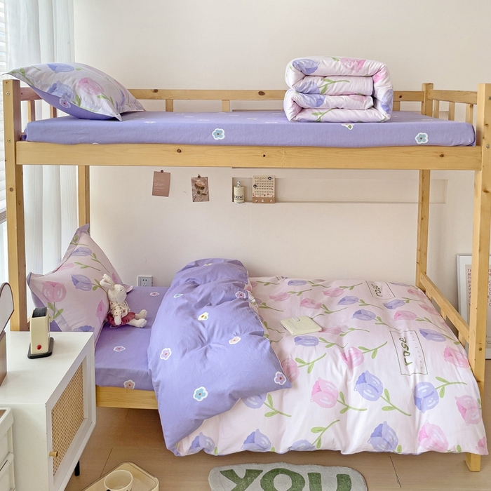 91家纺网 家纺一手货源 找家纺 恩泽2025印花学生三件套 玫瑰佳人