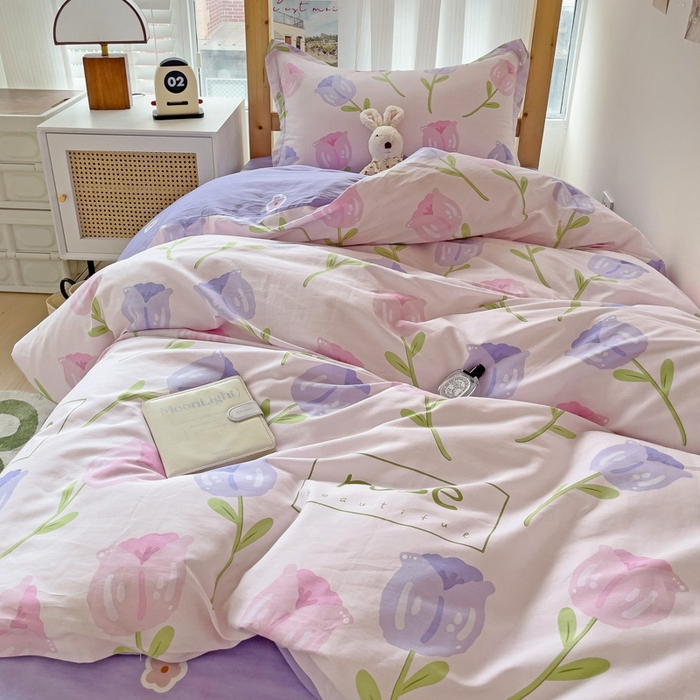 91家纺网 家纺一手货源 找家纺 恩泽2025印花学生三件套 玫瑰佳人