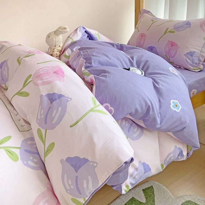 91家纺网 家纺一手货源 找家纺 恩泽2025印花学生三件套 玫瑰佳人