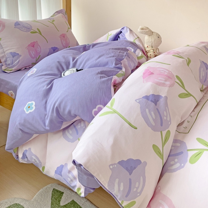 91家纺网 家纺一手货源 找家纺 恩泽2025印花学生三件套 玫瑰佳人