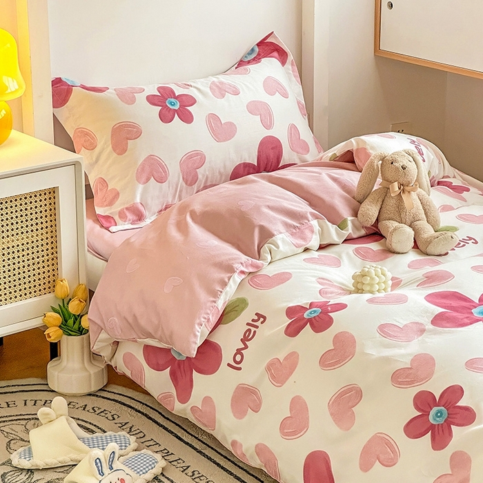 91家纺网 家纺一手货源 找家纺 恩泽2025印花学生三件套 梦入花香