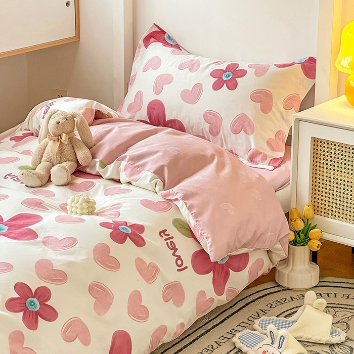 91家纺网 家纺一手货源 找家纺 恩泽2025印花学生三件套 梦入花香