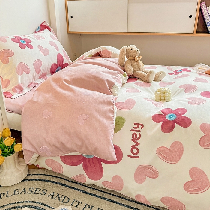 91家纺网 家纺一手货源 找家纺 恩泽2025印花学生三件套 梦入花香