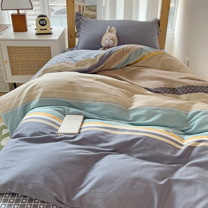 91家纺网 家纺一手货源 找家纺 恩泽2025印花学生三件套 莫兰迪