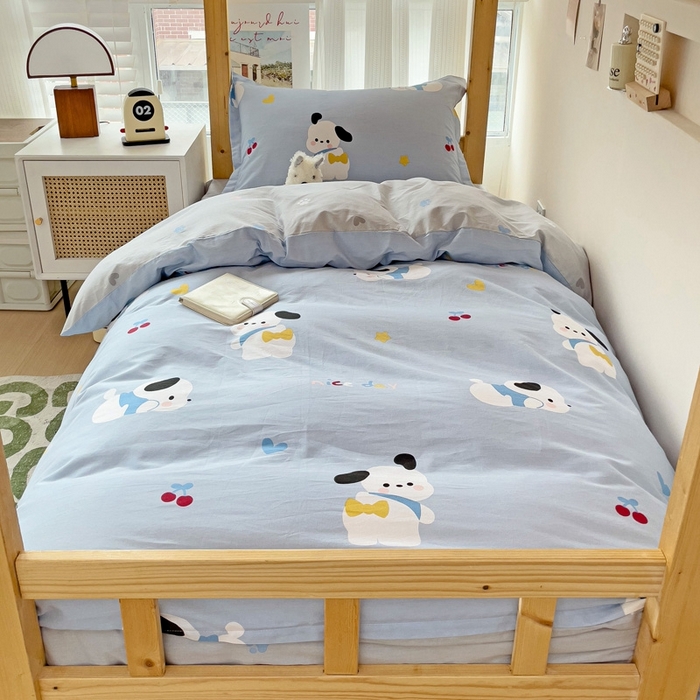 91家纺网 家纺一手货源 找家纺 恩泽2025印花学生三件套 皮皮狗