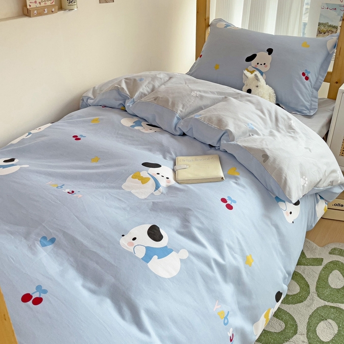 91家纺网 家纺一手货源 找家纺 恩泽2025印花学生三件套 皮皮狗